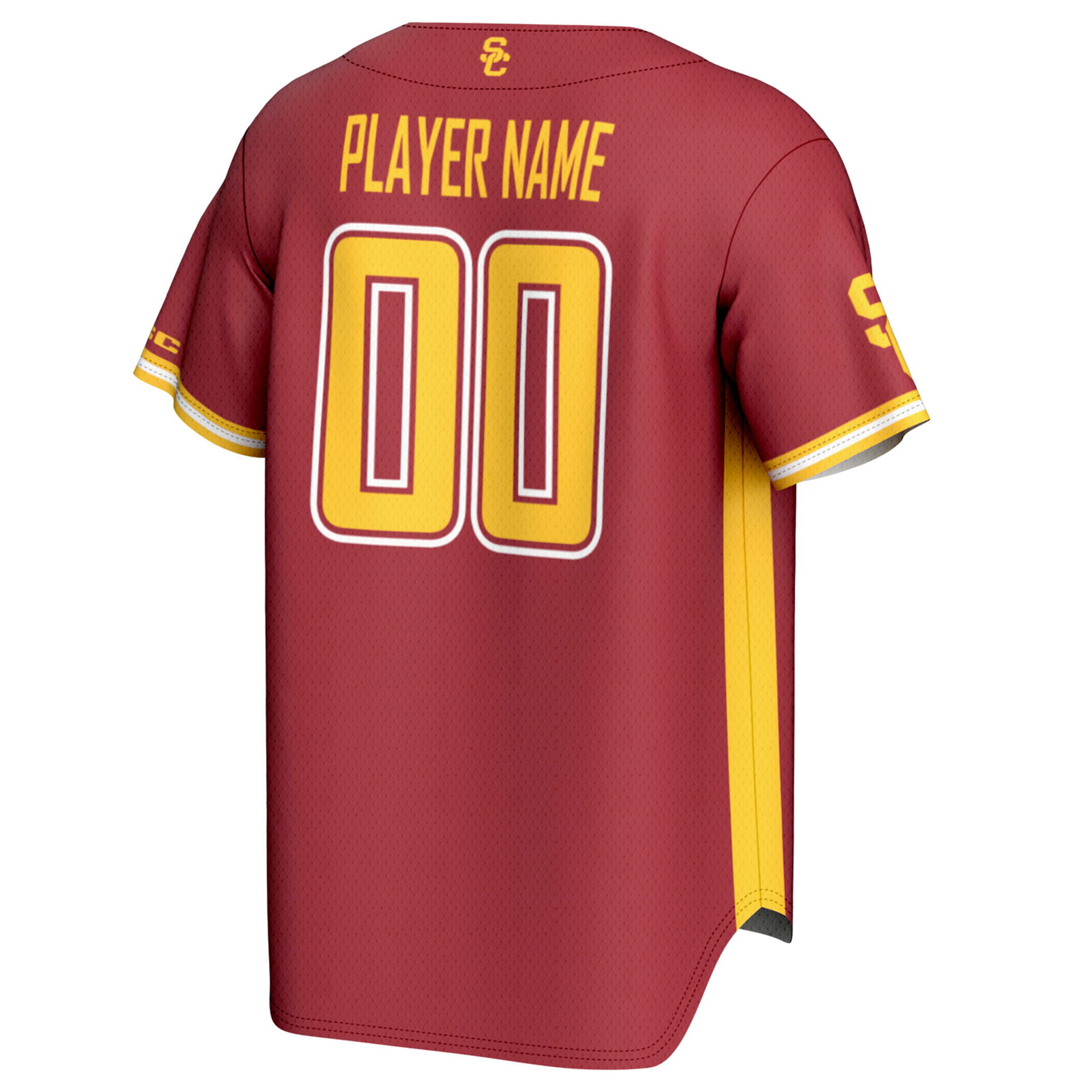 USC Trojans GameDay Greats Youth NIL Pick-A-Player Baseball Lightweight Jersey - Cardinal - angle 3