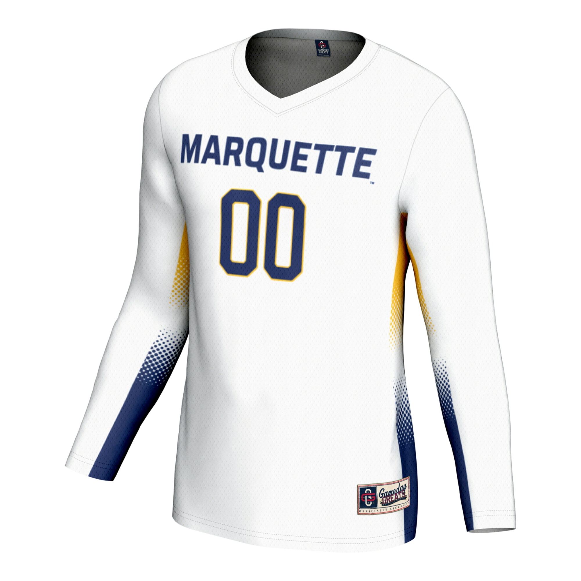 Marquette Golden Eagles GameDay Greats Youth NIL Lightweight Volleyball Jersey - White - angle 2