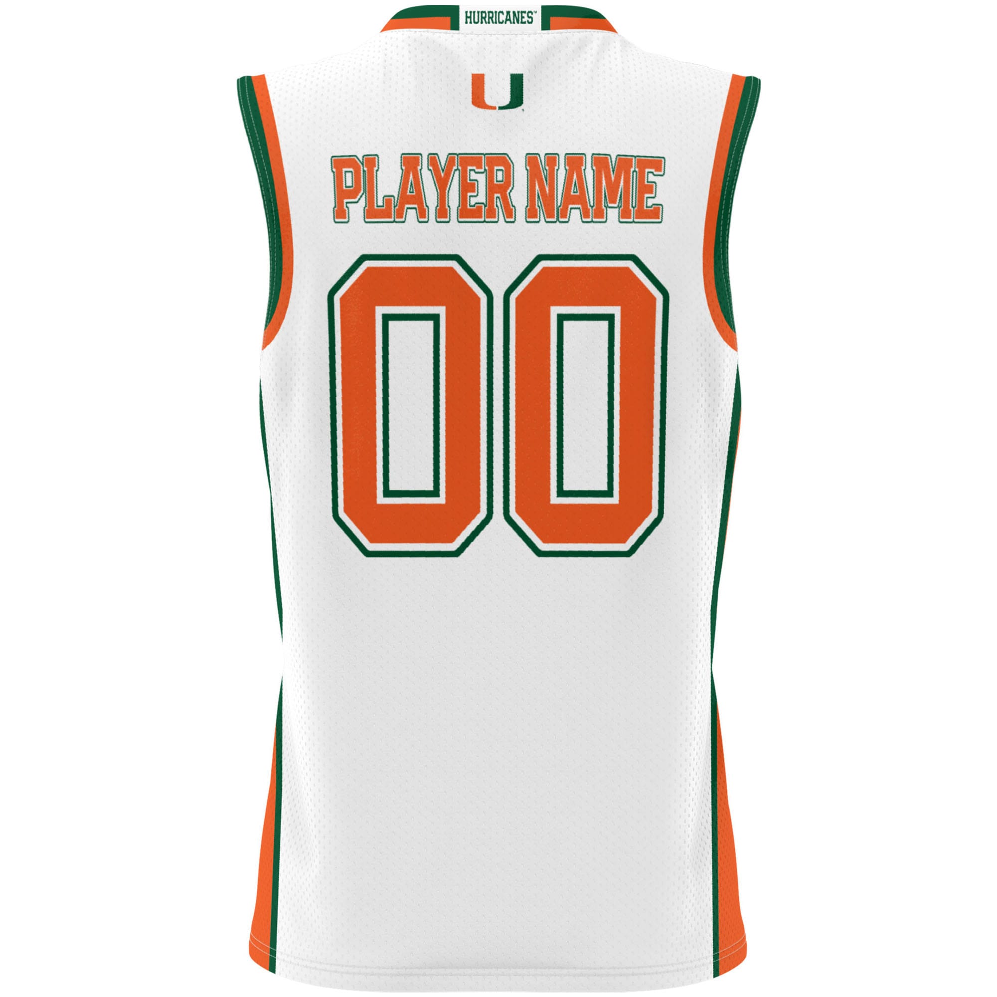 Miami Hurricanes GameDay Greats Youth NIL Pick-A-Player Lightweight Women's Basketball Jersey - White - angle 4