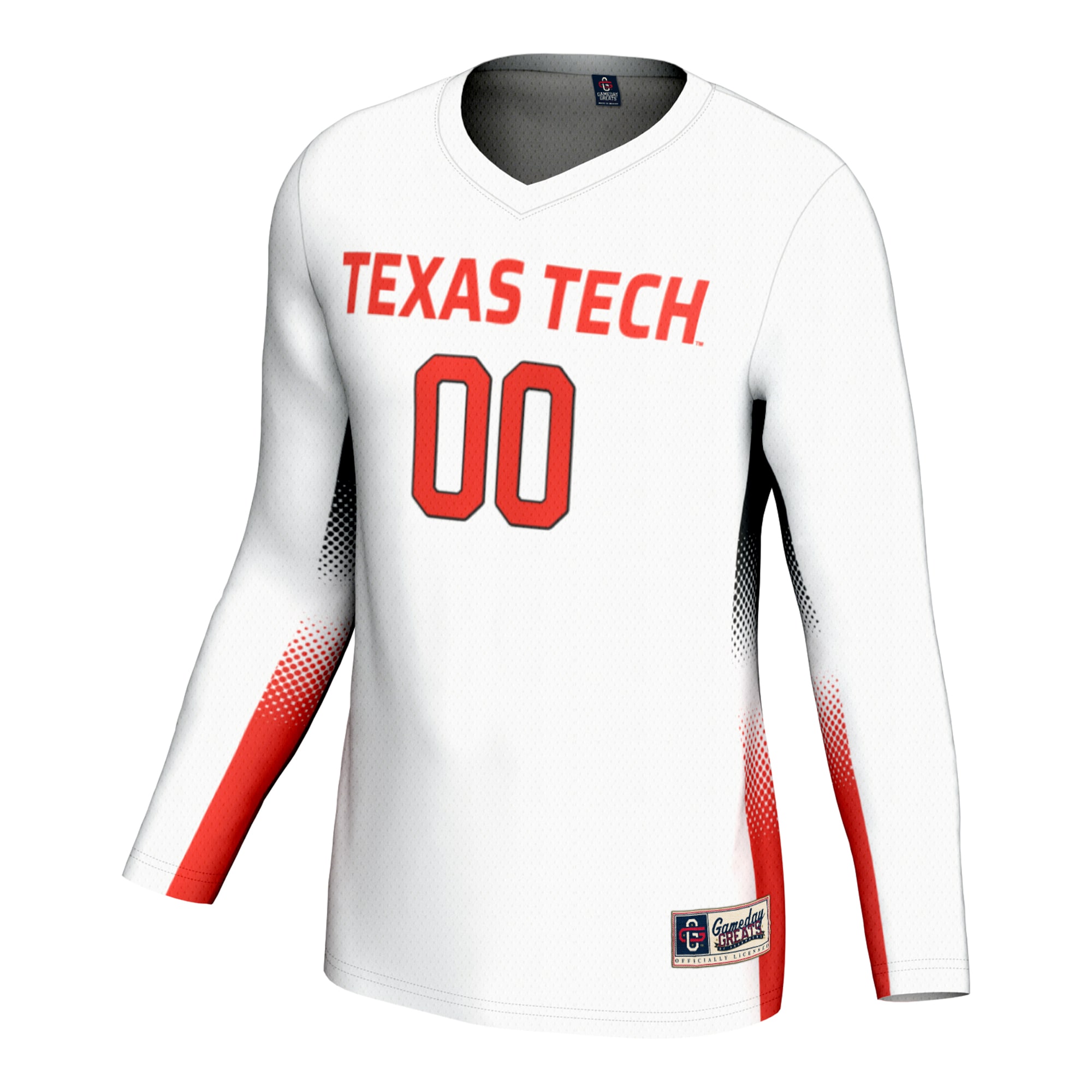 Texas Tech Red Raiders GameDay Greats Youth Lightweight NIL Women's Volleyball Jersey - White - angle 2