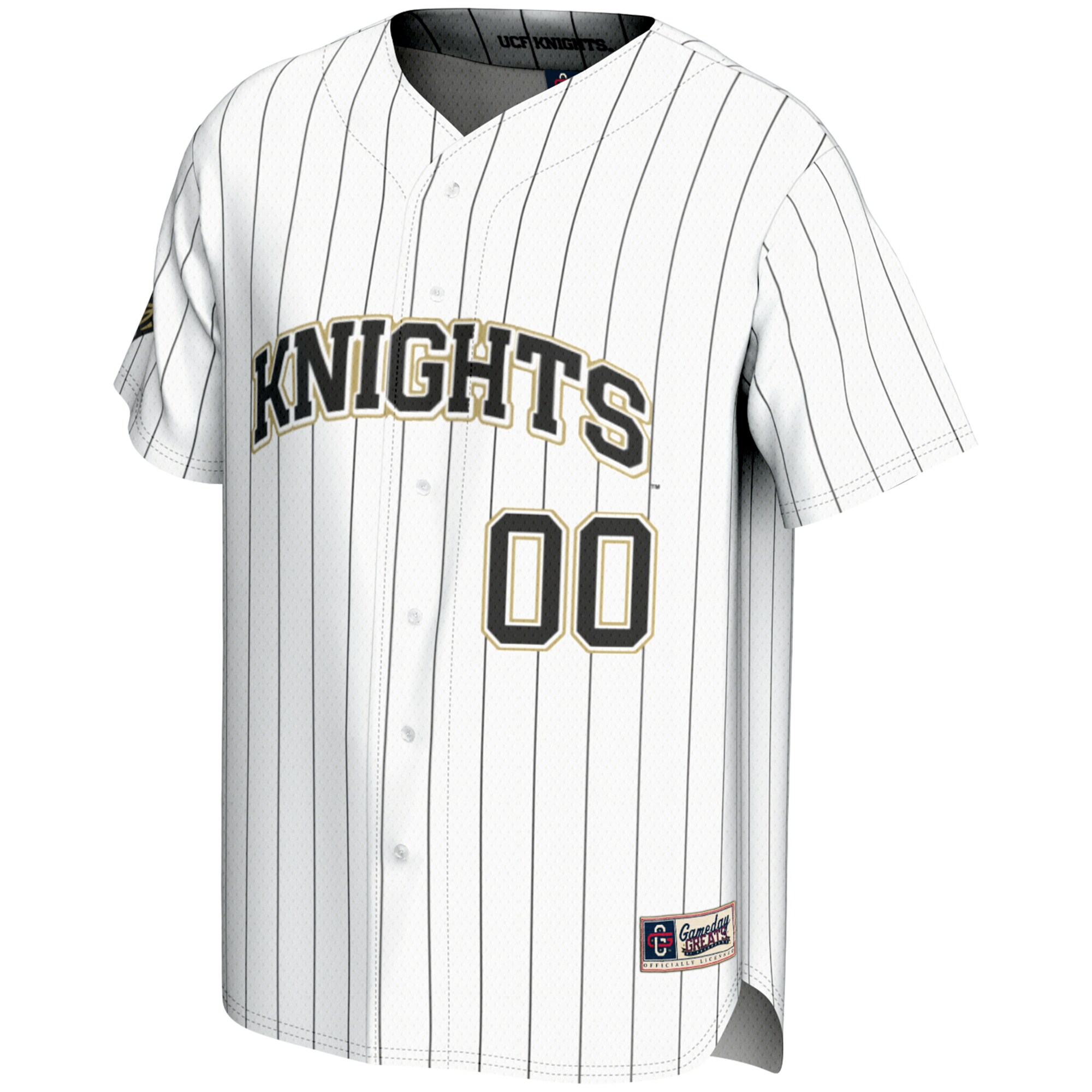 UCF Knights GameDay Greats Youth NIL Pick-A-Player Lightweight Baseball Jersey - White - angle 3