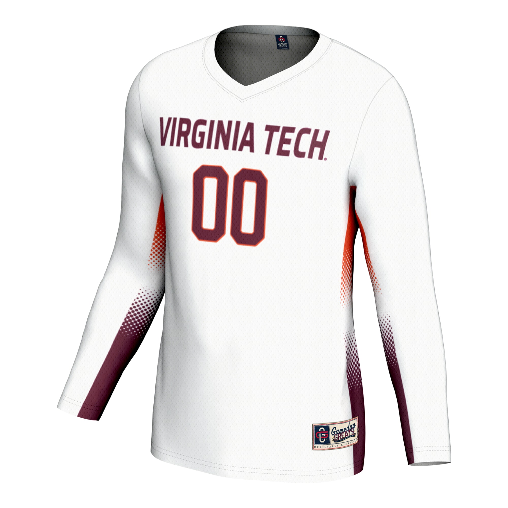 Virginia Tech Hokies GameDay Greats Youth NIL Lightweight Volleyball Jersey - White - angle 2