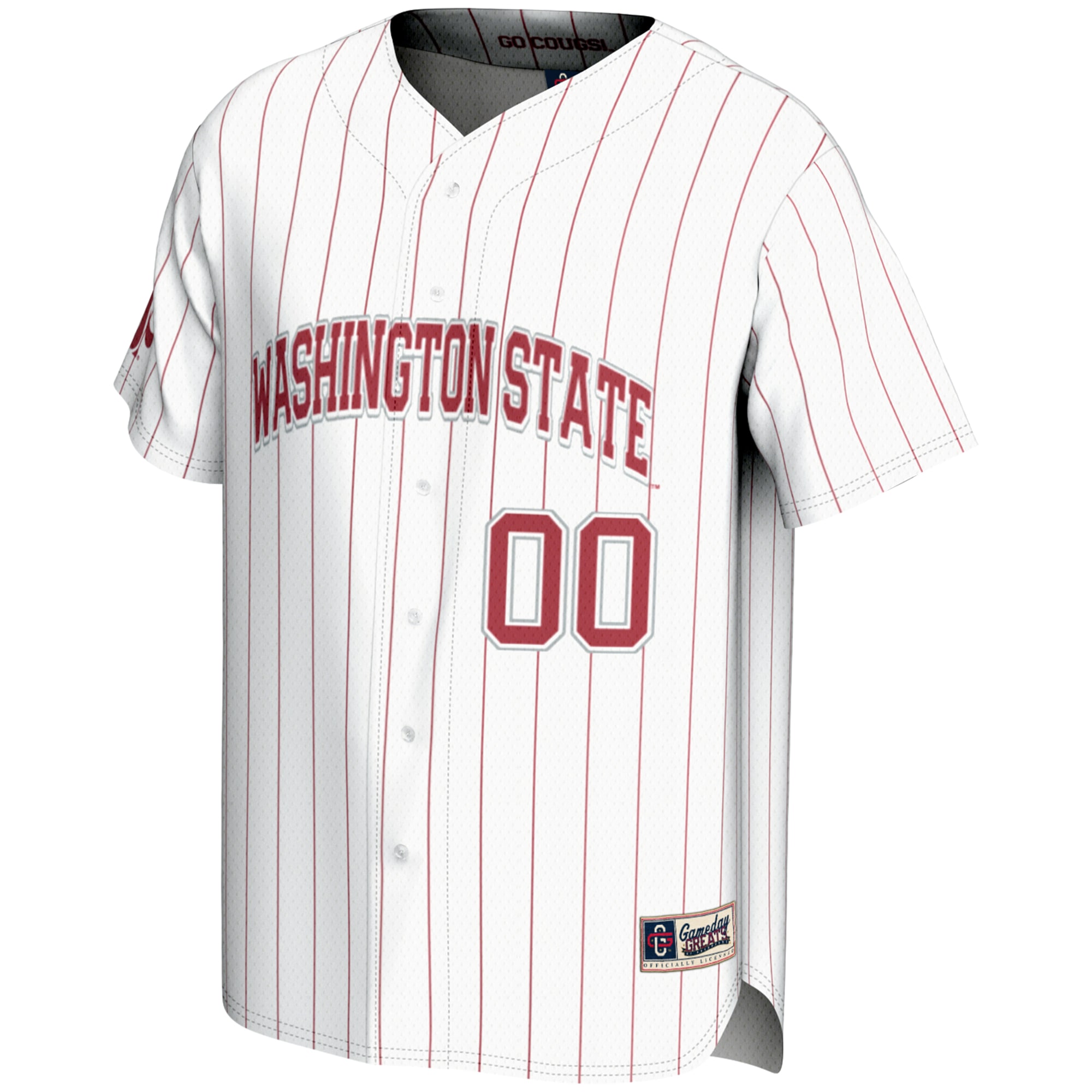 Washington State Cougars GameDay Greats Youth NIL Pick-A-Player Lightweight Baseball Jersey - White - angle 2