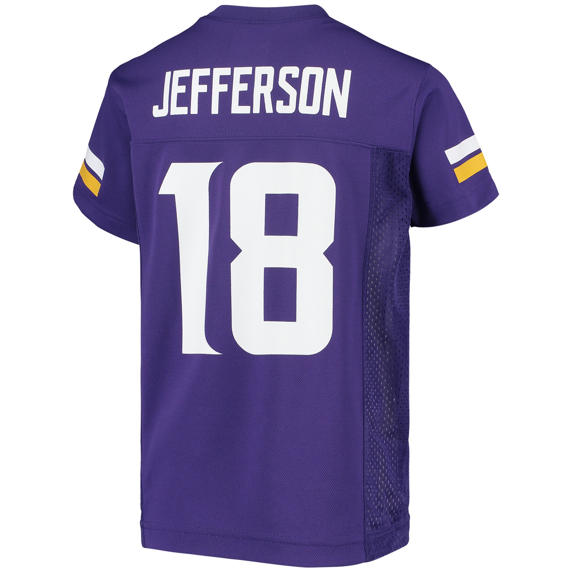 Justin Jefferson #18 Minnesota Vikings Youth Replica Jersey - Purple - angle 4
