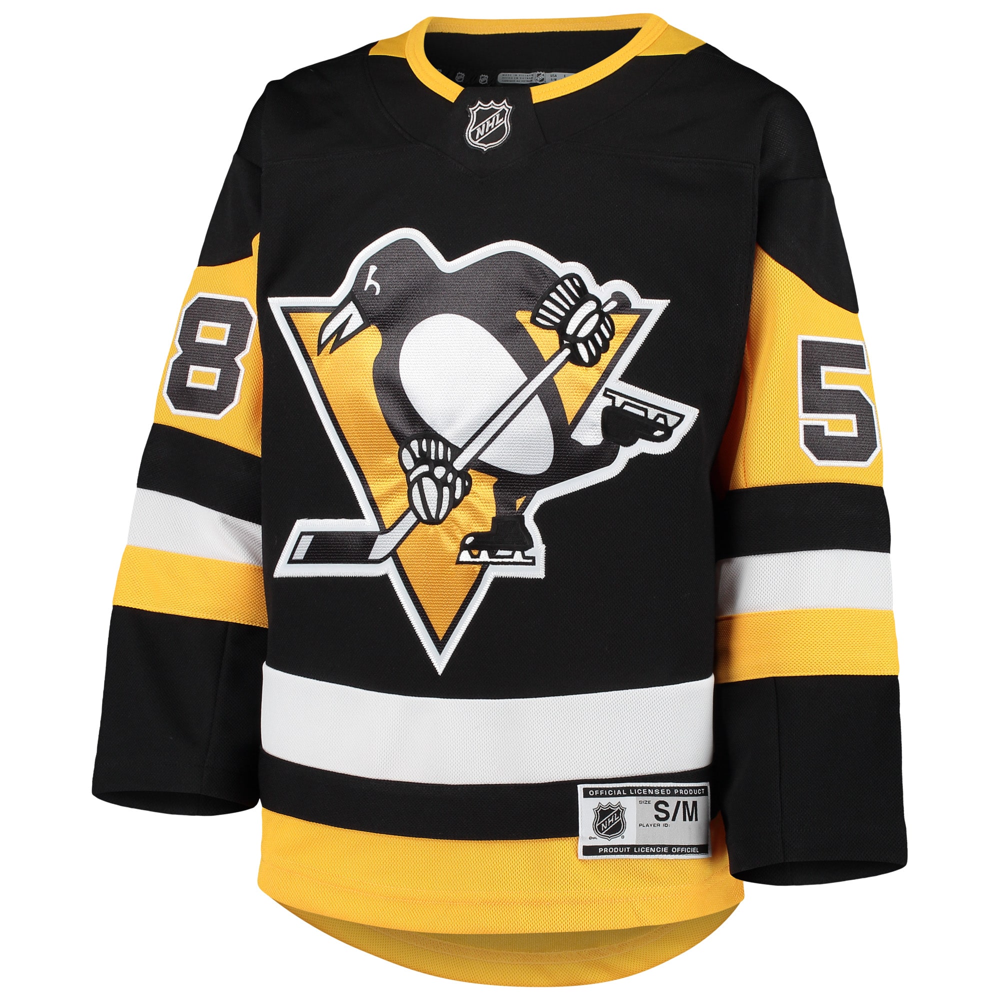 Kris Letang Pittsburgh Penguins Youth Premier Player Jersey - Black - angle 2