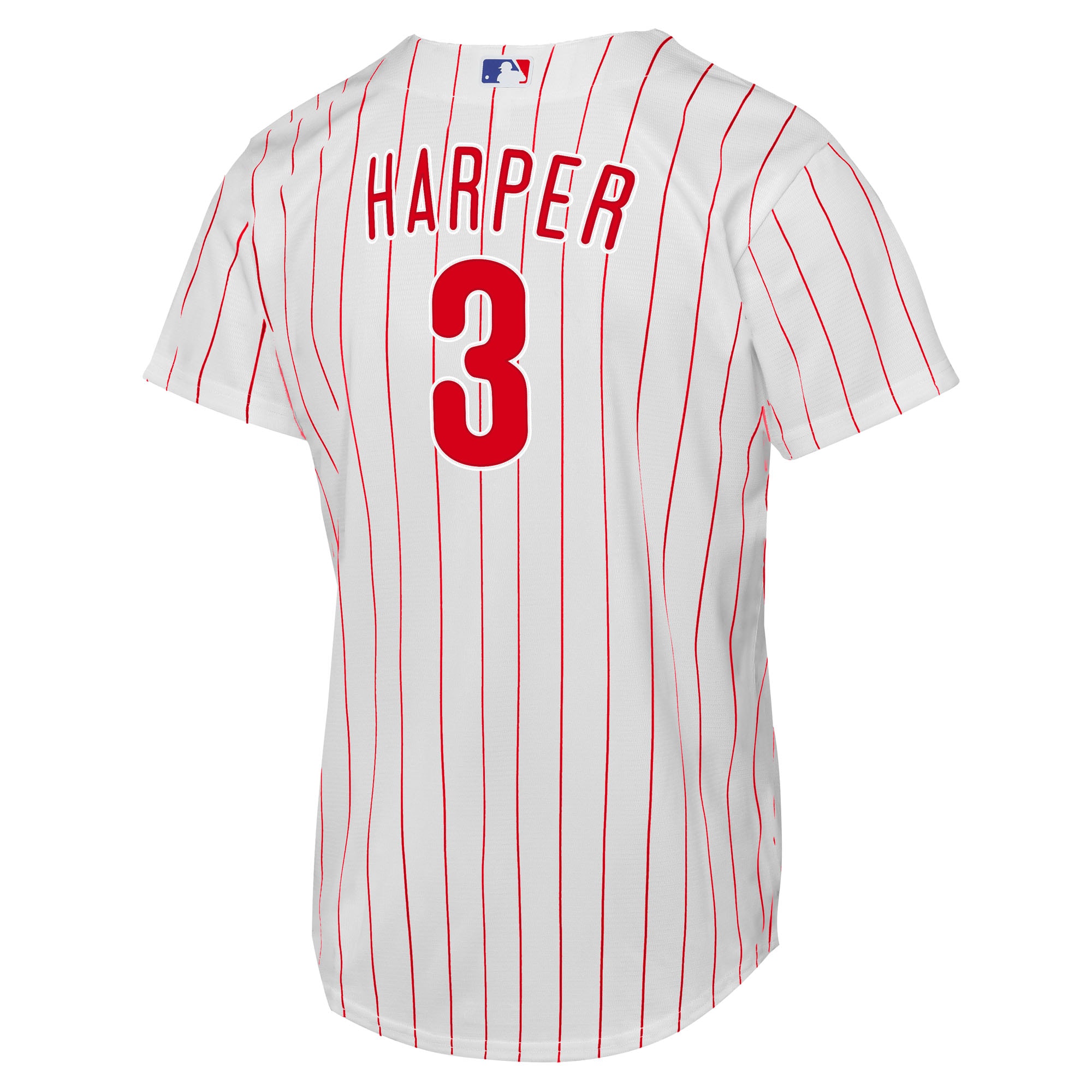 Bryce Harper #3 Philadelphia Phillies Youth Home Replica Player Jersey - White - angle 5