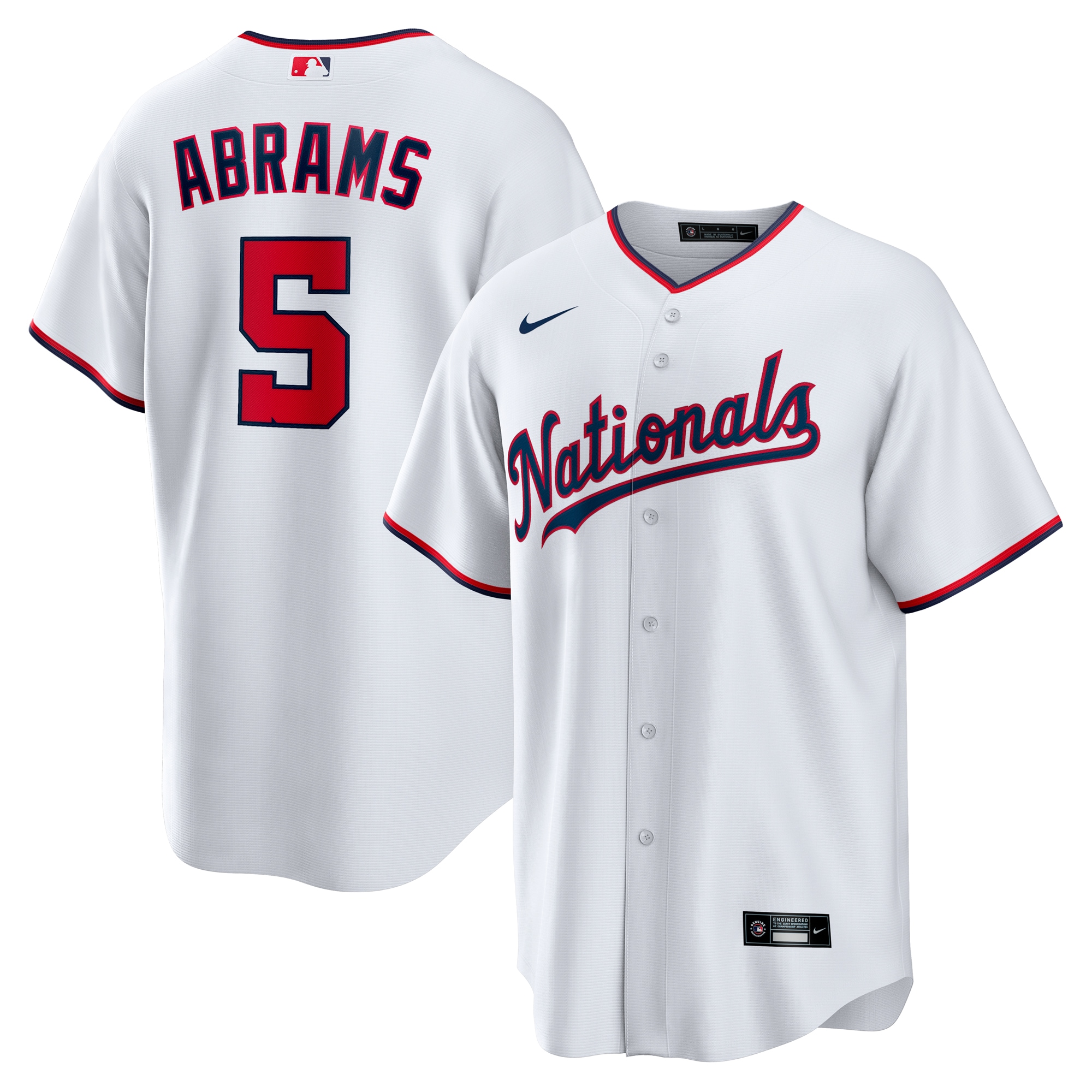 CJ Abrams Washington Nationals Nike Youth Home Replica Player Jersey - White