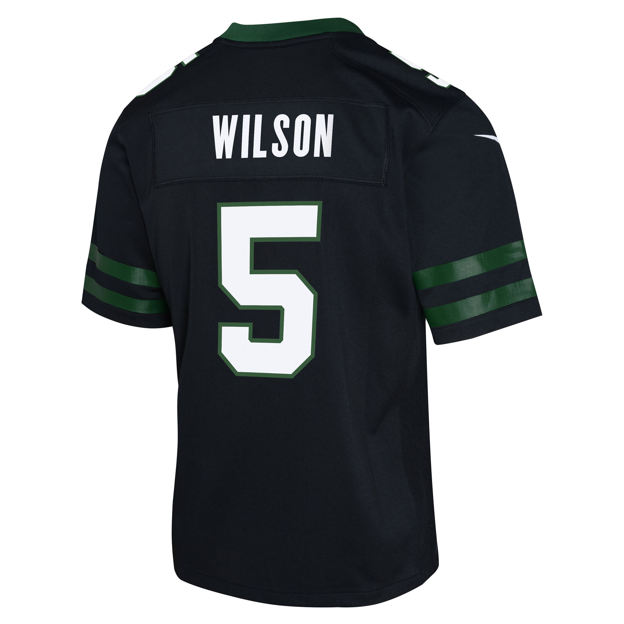 Garrett Wilson New York Jets Youth Game Jersey - Black - angle 5