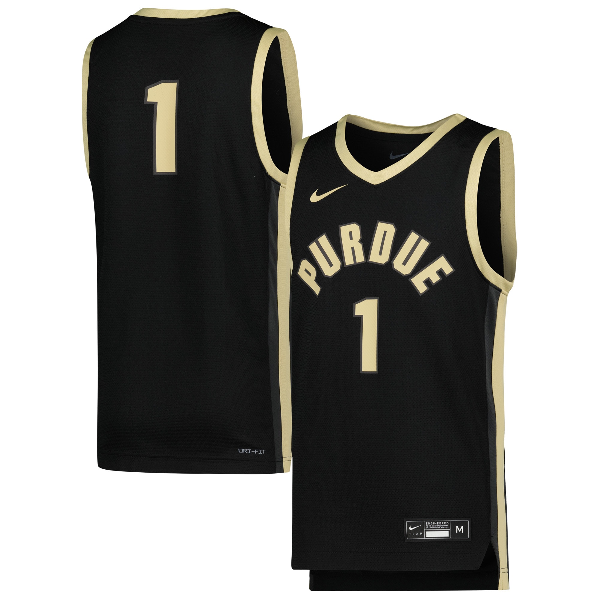 Purdue Boilermakers Icon Replica Basketball Jersey - Black | FanWearStyle