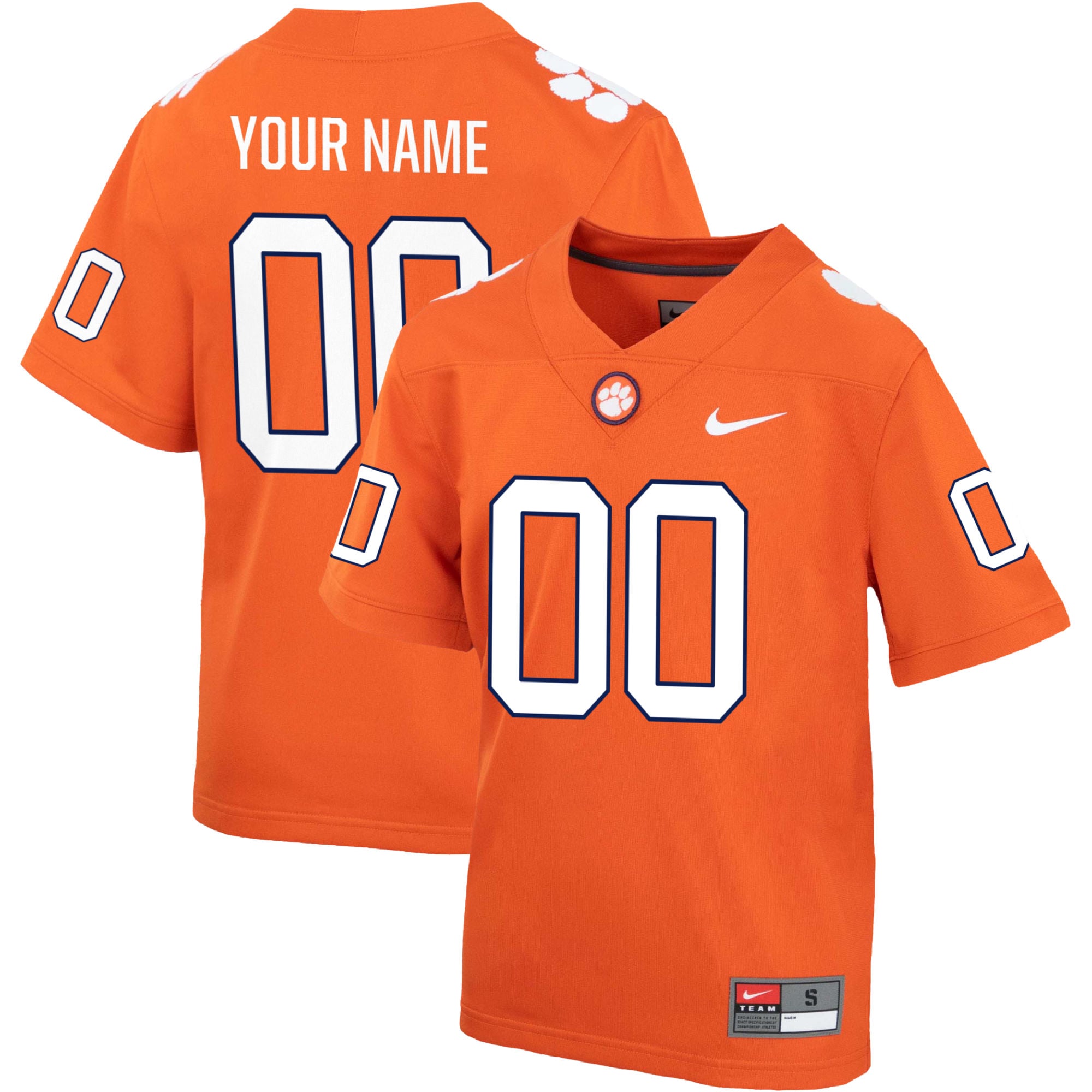 Clemson Tigers Custom Game Jersey - Orange | FanWearStyle