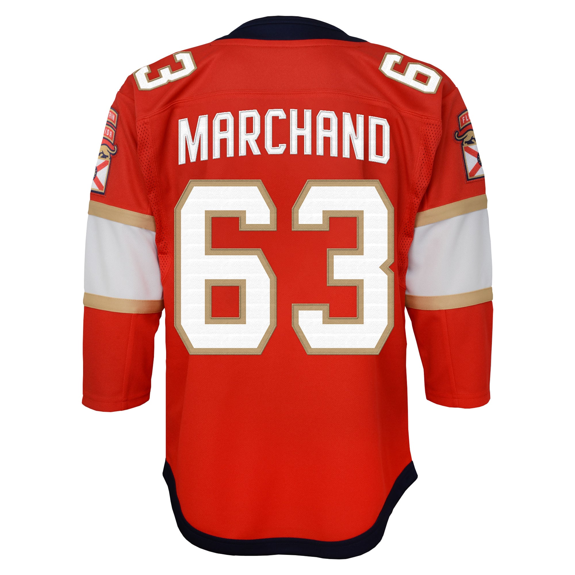 Brad Marchand Florida Panthers Outerstuff Youth Premier Player Jersey - Red - angle 3