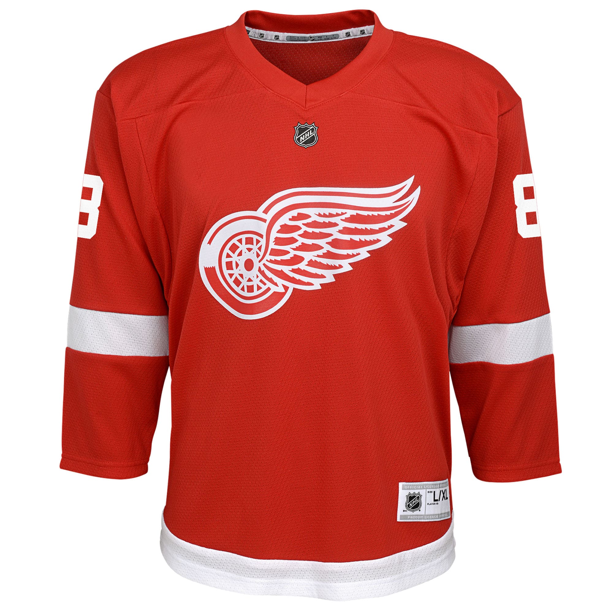 Patrick Kane #88 Detroit Red Wings Youth Home Replica Player Jersey - Red - angle 2