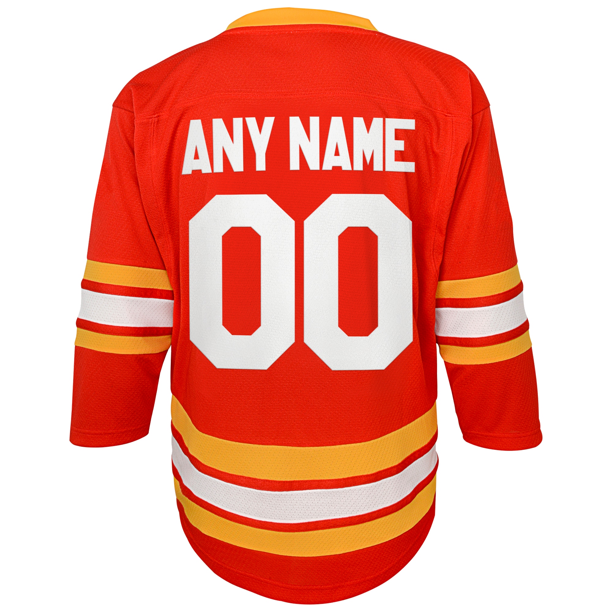 Calgary Flames Youth Home Replica Custom Jersey - Red - angle 3