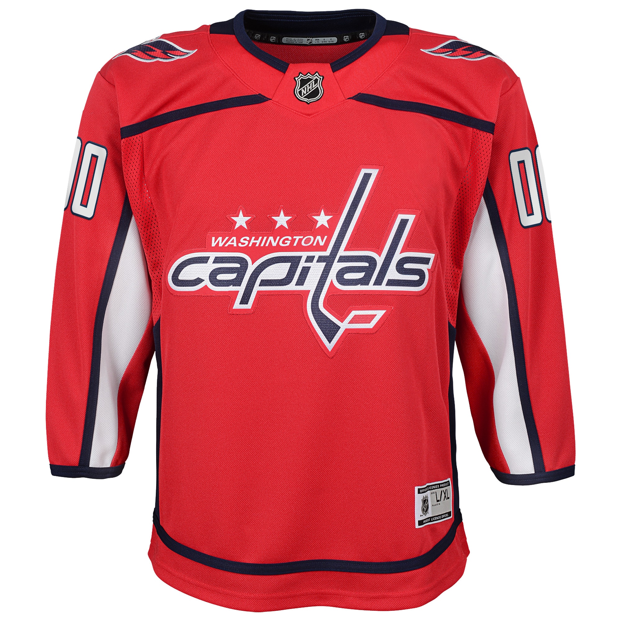 Washington Capitals Youth Home Custom Premier Jersey - Red - angle 2