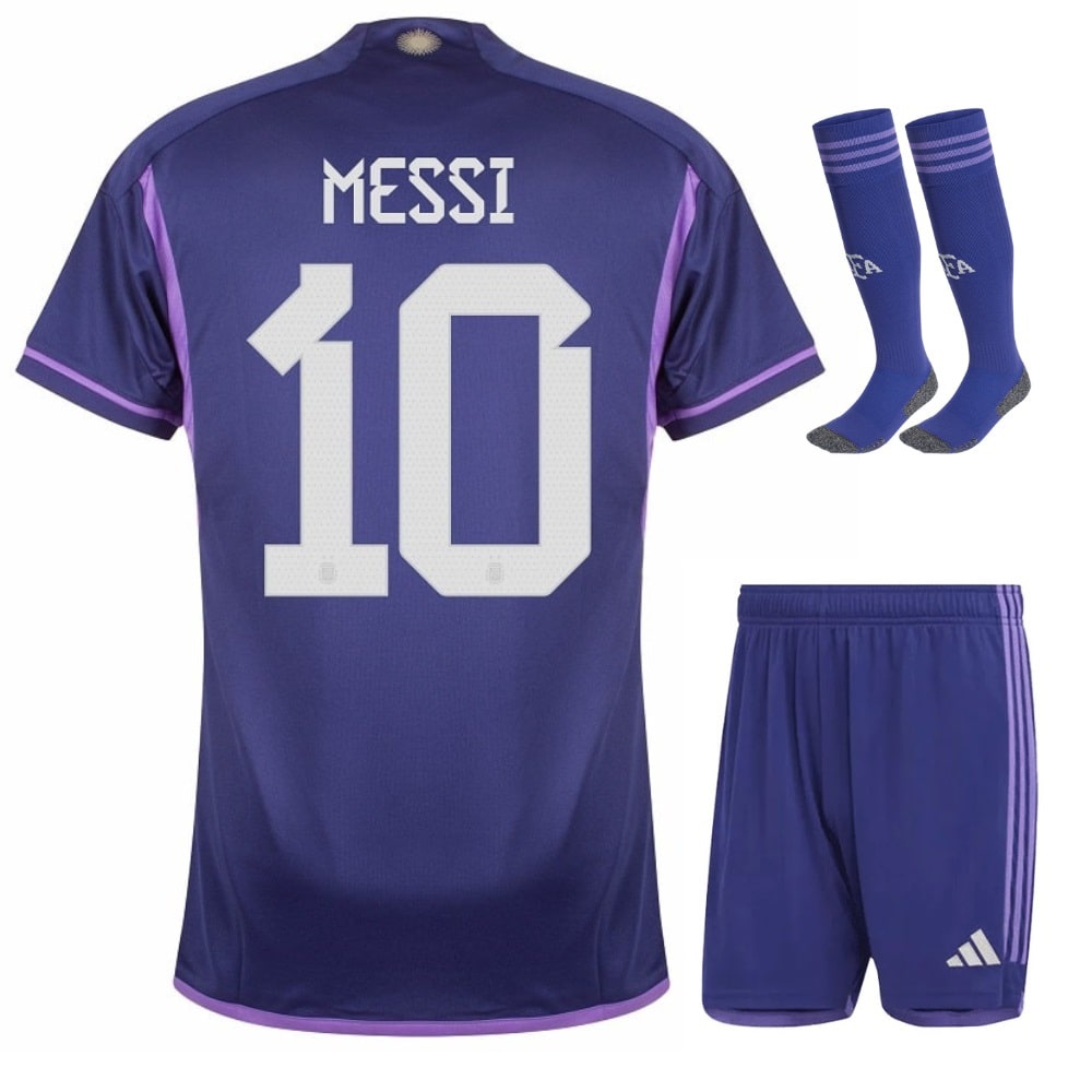 Argentina 3-Star Away Kit for Kids 2023-League Wear Hub