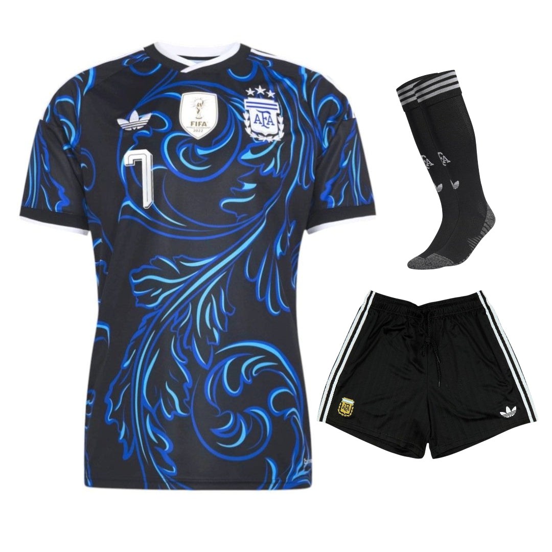 Argentina De Paul 3-Star Away Kit Kids 26/27-League Wear Hub