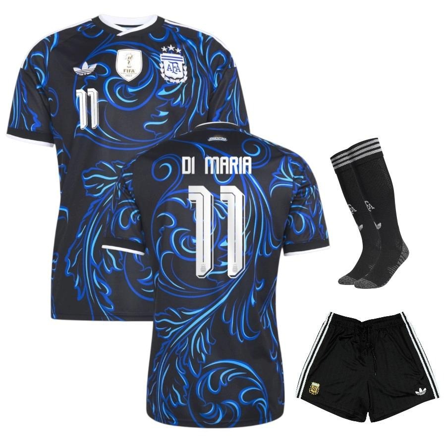 Argentina Di Maria 3 Stars Away Kit Kids 26/27-League Wear Hub
