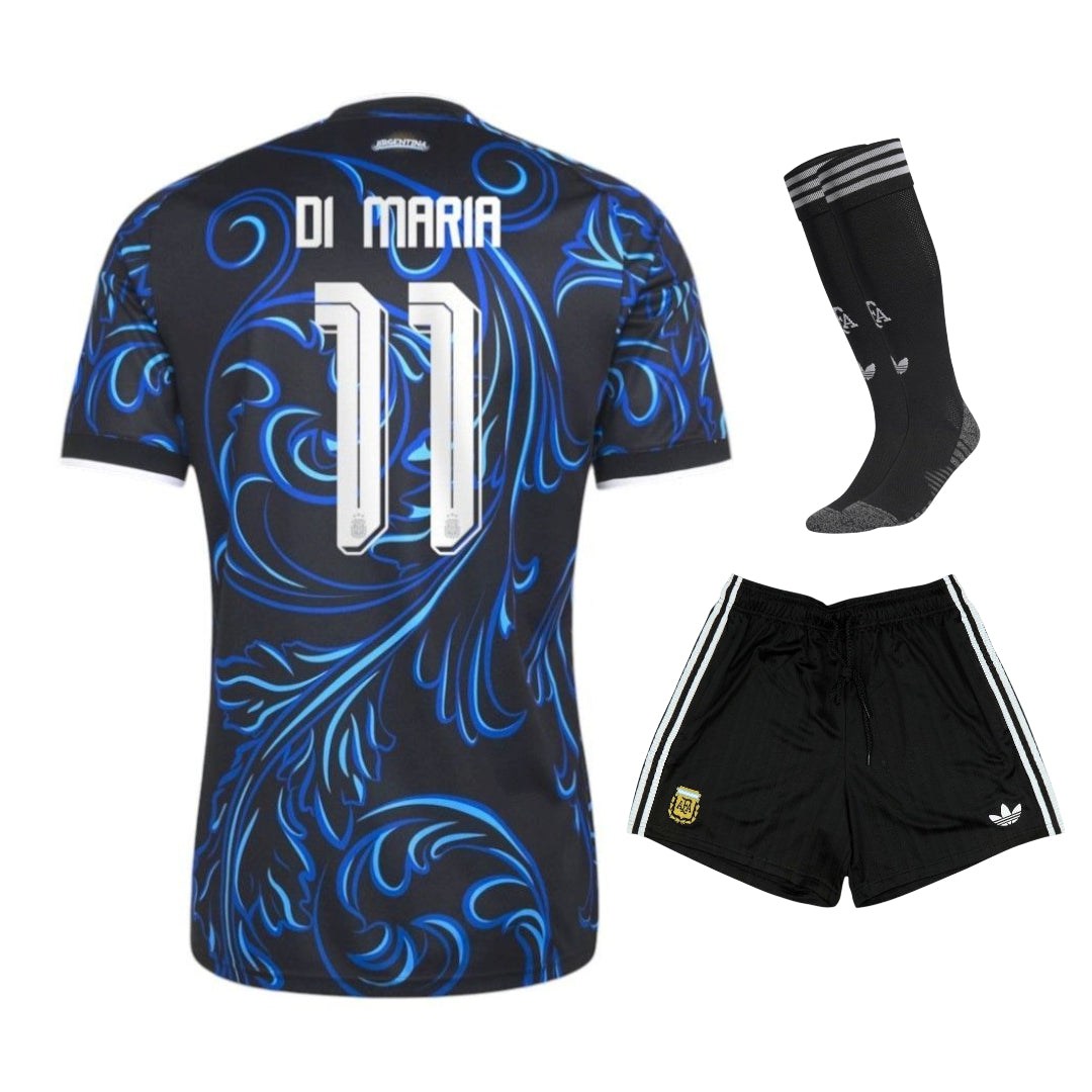 Argentina Di Maria 3 Stars Away Kit Kids 26/27-League Wear Hub