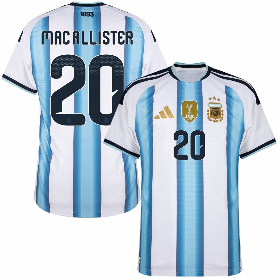 Argentina Mac Allister 3 Stars Home Men's Jersey 26/27-League Wear Hub