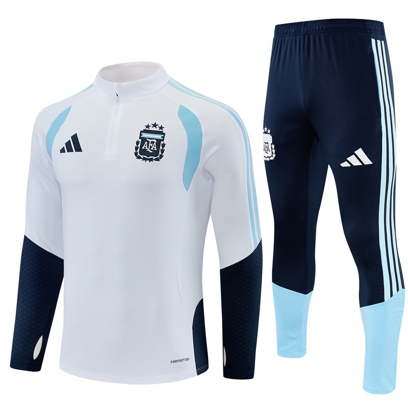 Argentina Men's/Kids' Training Tracksuit 26/27 White-League Wear Hub