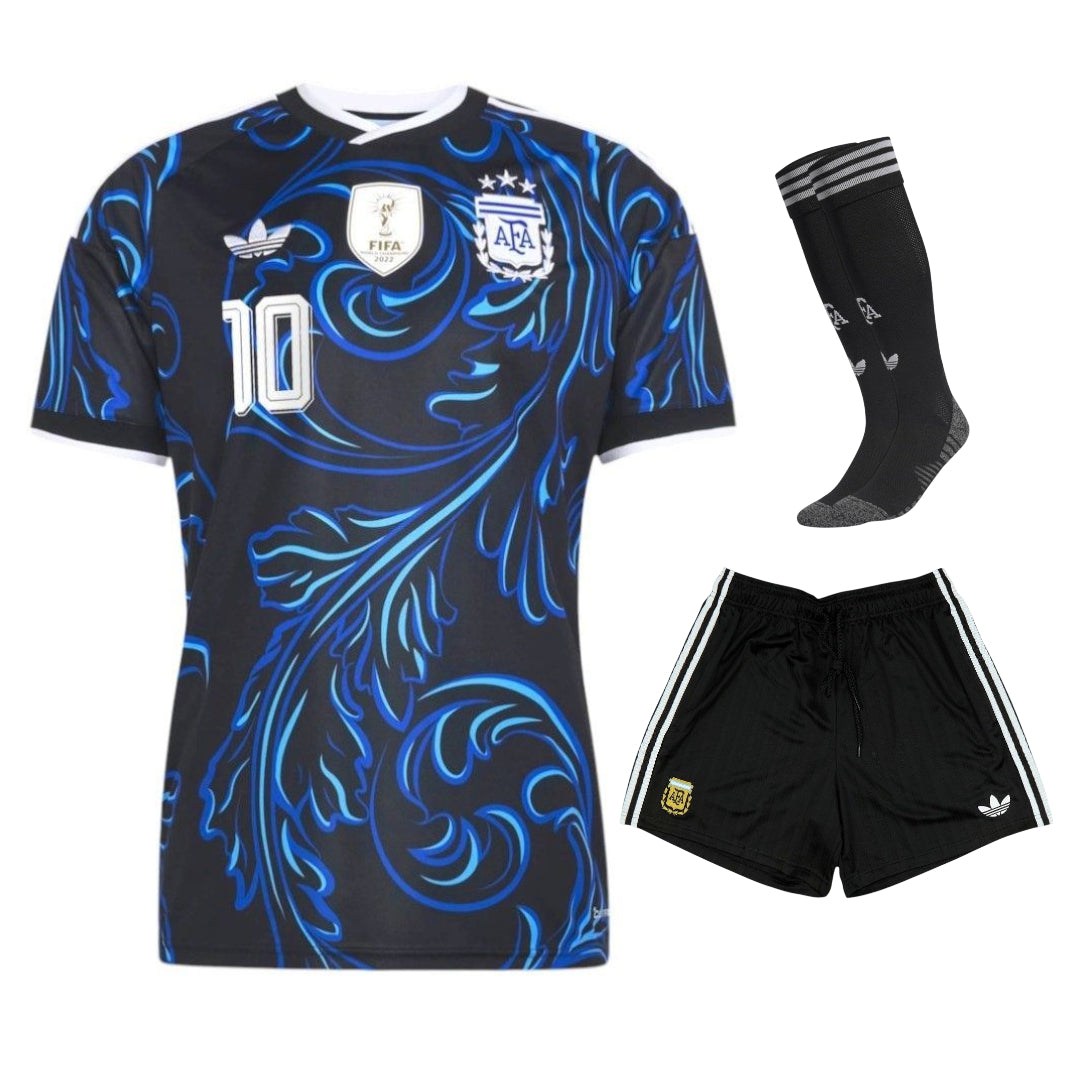 Argentina Messi 3 Stars Away Kit Kids 26/27-League Wear Hub