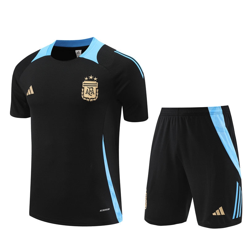 Argentina Training Jersey/Shorts Set Black 24/25-League Wear Hub
