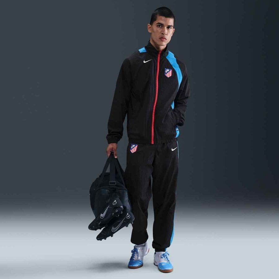 Atletico Madrid Track Jacket T90 Woven GX 3rd - Black/Photo Blue/Sport Red/White-League Wear Hub