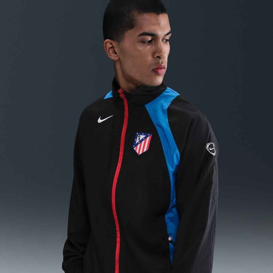 Atletico Madrid Track Jacket T90 Woven GX 3rd - Black/Photo Blue/Sport Red/White-League Wear Hub