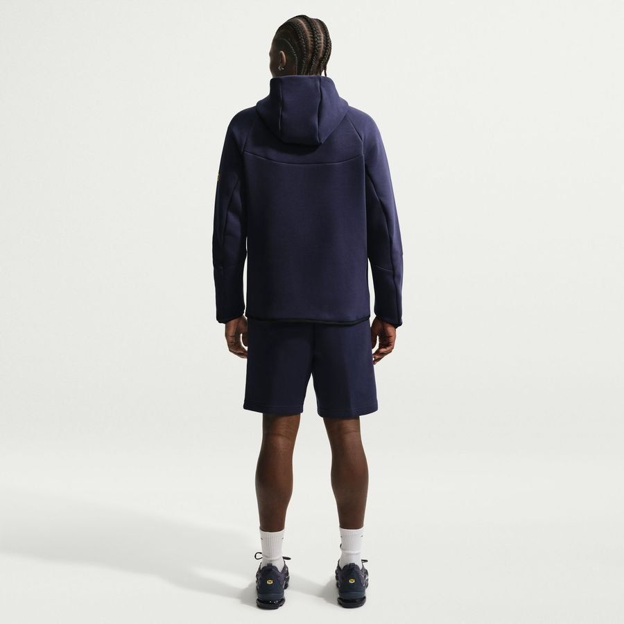 Barcelona Shorts Tech Fleece - Blackened Blue/Mineral Yellow-League Wear Hub