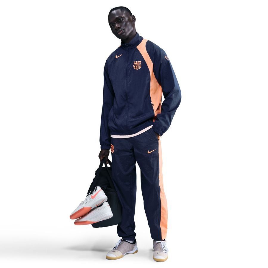 Barcelona Track Pants T90 Woven 3rd - Midnight Navy/Bright Mango-League Wear Hub