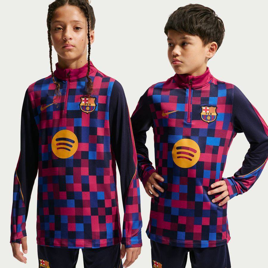 Barcelona Training Shirt Dri-FIT Strike - Noble Red/Blackened Blue/Mineral Yellow Kids-League Wear Hub