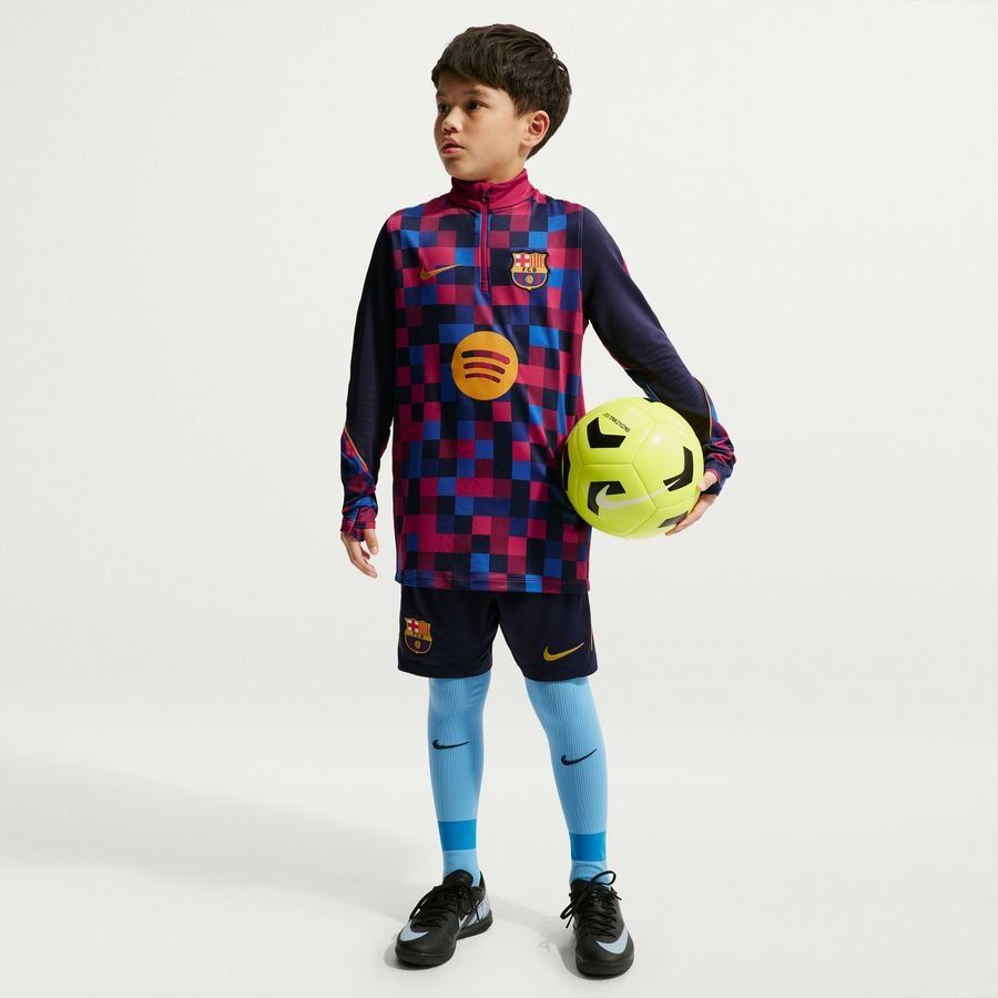 Barcelona Training Shirt Dri-FIT Strike - Noble Red/Blackened Blue/Mineral Yellow Kids-League Wear Hub