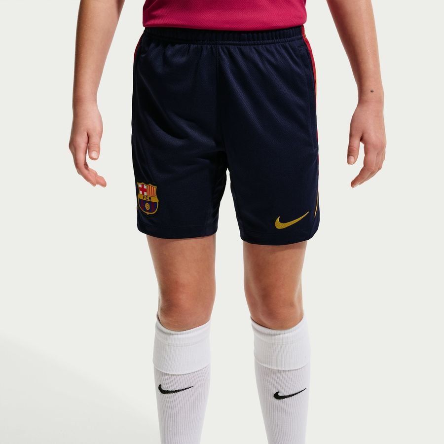 Barcelona Training Shorts Dri-FIT Strike - Blackened Blue/Noble Red Mineral Yellow Kids-League Wear Hub