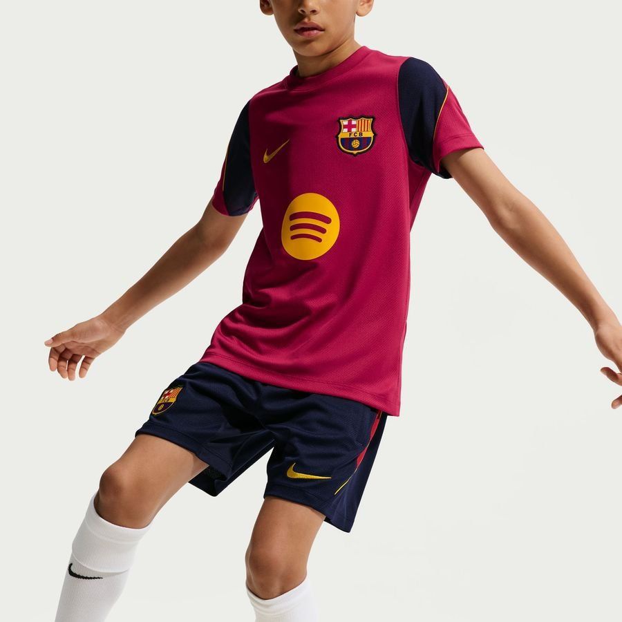 Barcelona Training Shorts Dri-FIT Strike - Blackened Blue/Noble Red Mineral Yellow Kids-League Wear Hub