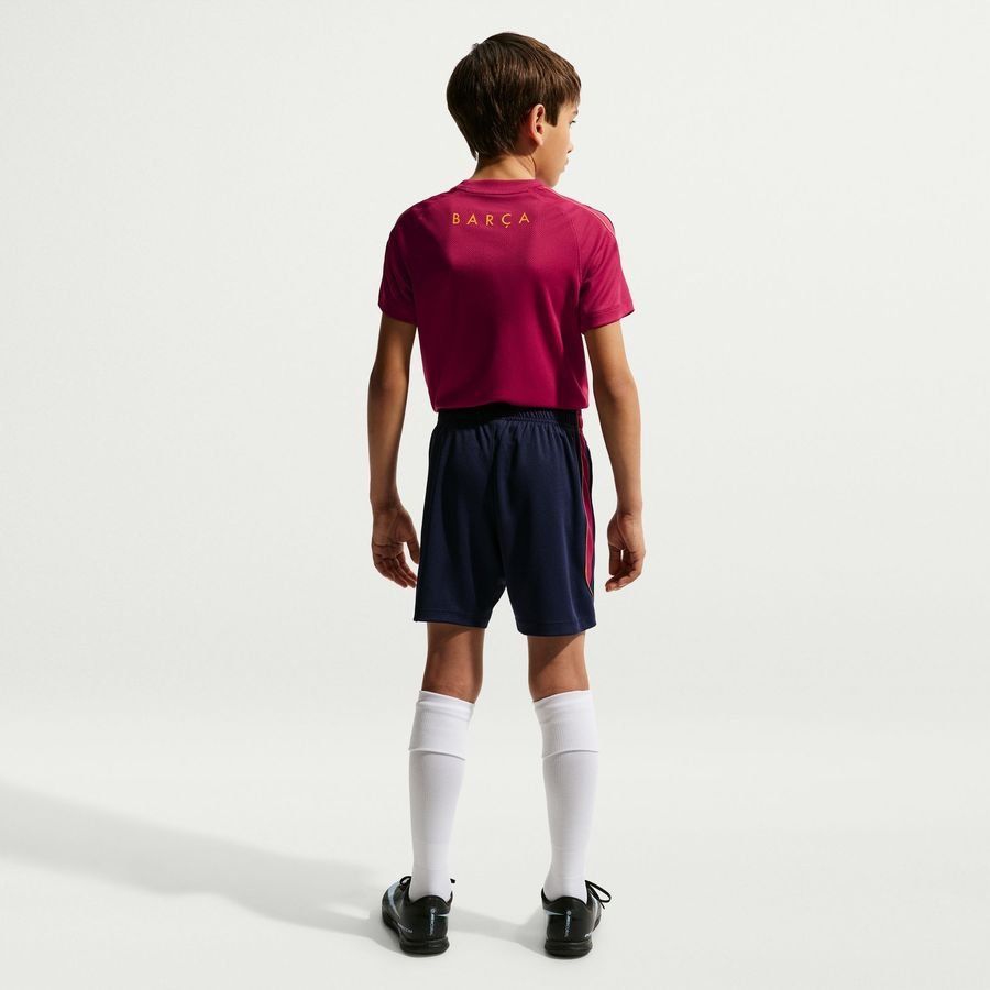 Barcelona Training Shorts Dri-FIT Strike - Blackened Blue/Noble Red Mineral Yellow Kids-League Wear Hub