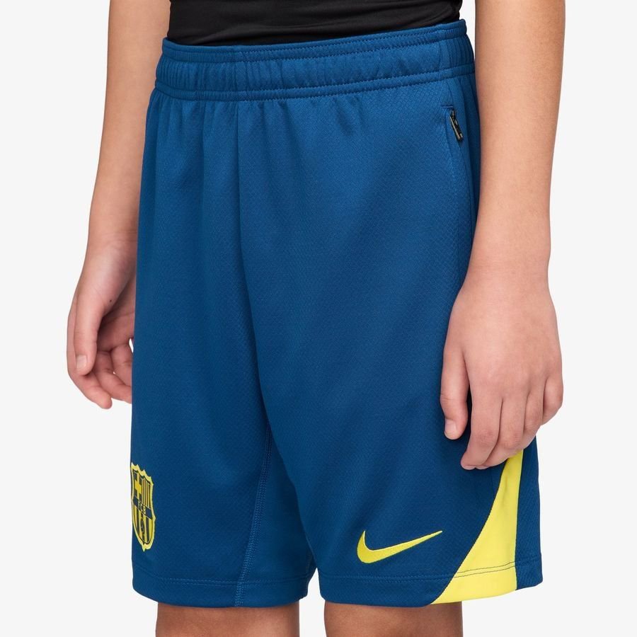 Barcelona Training Shorts Dri-FIT Strike - Gym Blue/Opti Yellow Kids-League Wear Hub