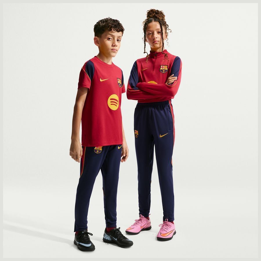 Barcelona Training Trousers Dri-FIT Strike - Blackened Blue/Noble Red/Mineral Yellow Kids-League Wear Hub