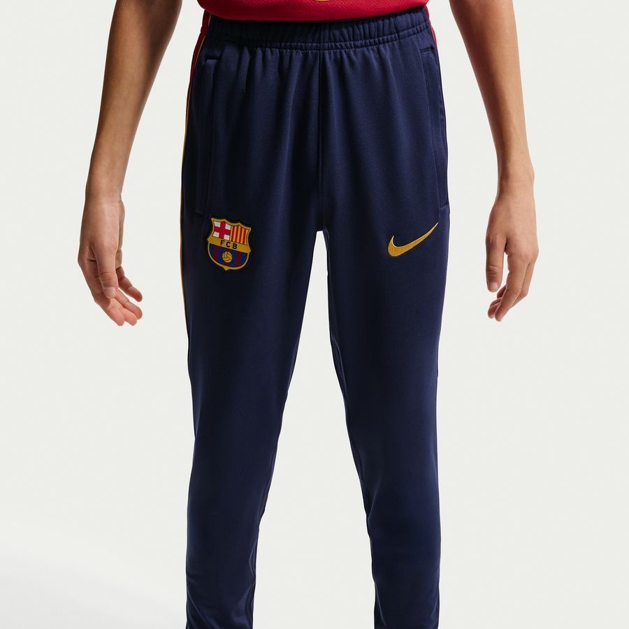 Barcelona Training Trousers Dri-FIT Strike - Blackened Blue/Noble Red/Mineral Yellow Kids-League Wear Hub