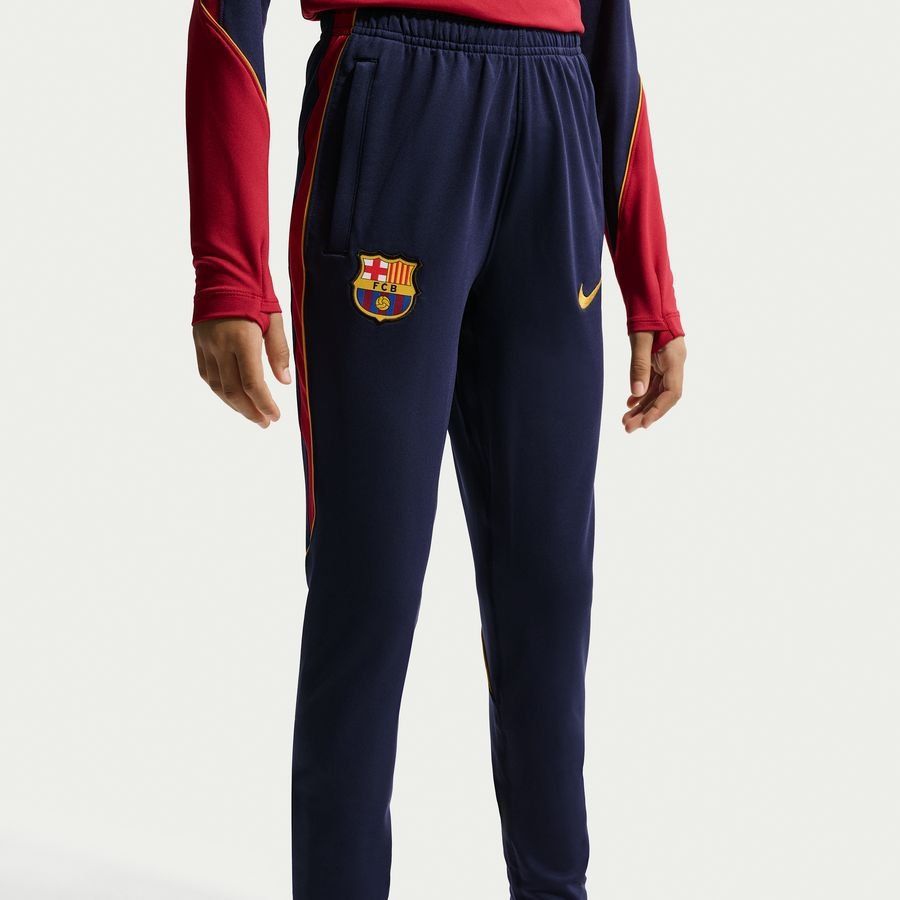 Barcelona Training Trousers Dri-FIT Strike - Blackened Blue/Noble Red/Mineral Yellow Kids-League Wear Hub