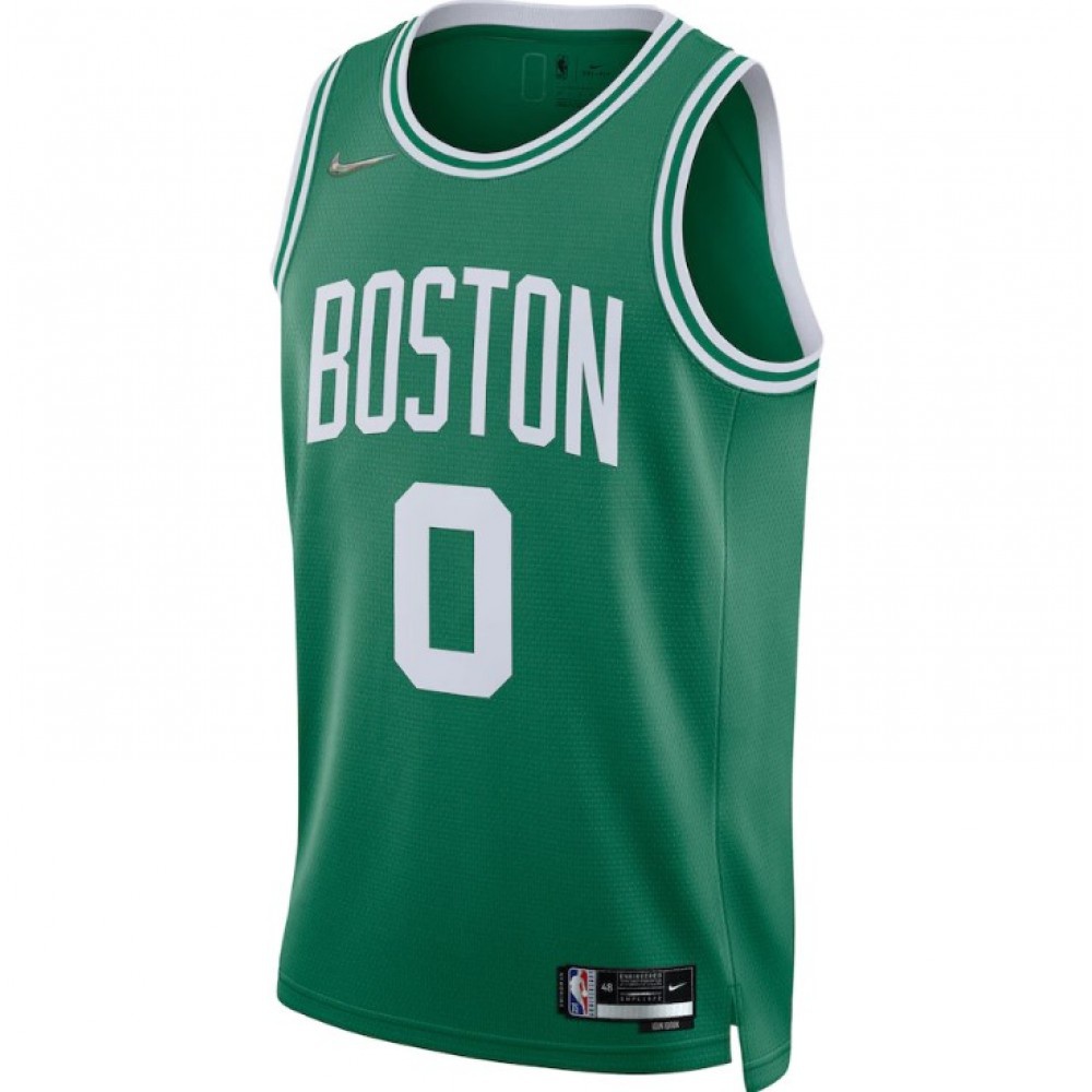 Men's Boston Celtics Jayson Tatum #0 Green 21/22 Diamond Swingman Jersey - Icon Edition-League Wear Hub
