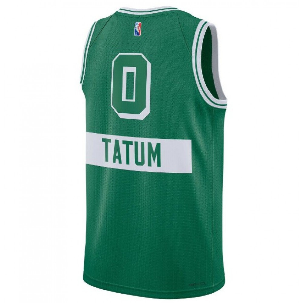 Men's Boston Celtics Jaylen Tatum #0 Nike Green 21/22 Swingman Jersey - City Edition-League Wear Hub