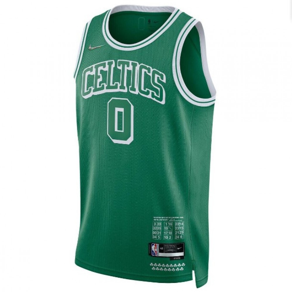 Men's Boston Celtics Jaylen Tatum #0 Nike Green 21/22 Swingman Jersey - City Edition-League Wear Hub