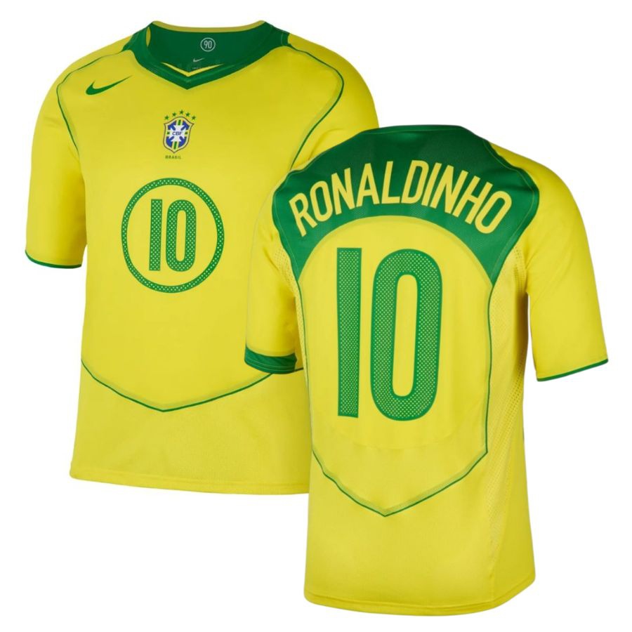 Brazil 2004 Jersey Restock Ronaldinho Men-League Wear Hub