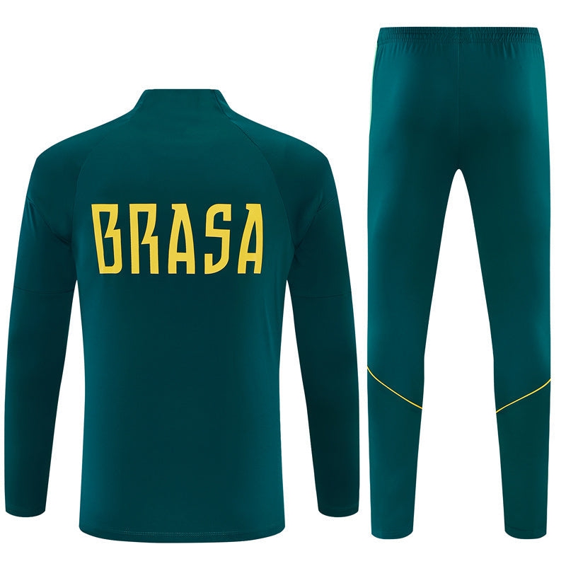 Brazil Green Training Tracksuit Men/Kids 26/27 Brasa-League Wear Hub