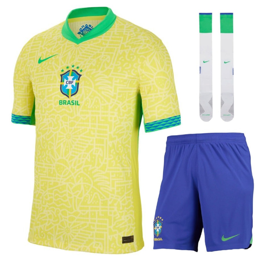 Brazil Home Kids' Kit 24/25-League Wear Hub