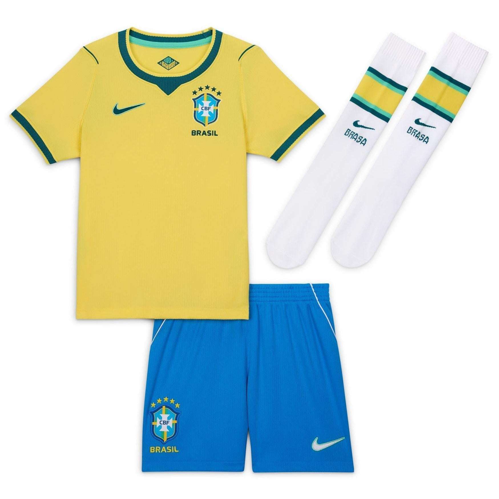 Brazil Home Kids Kit 26/27-League Wear Hub