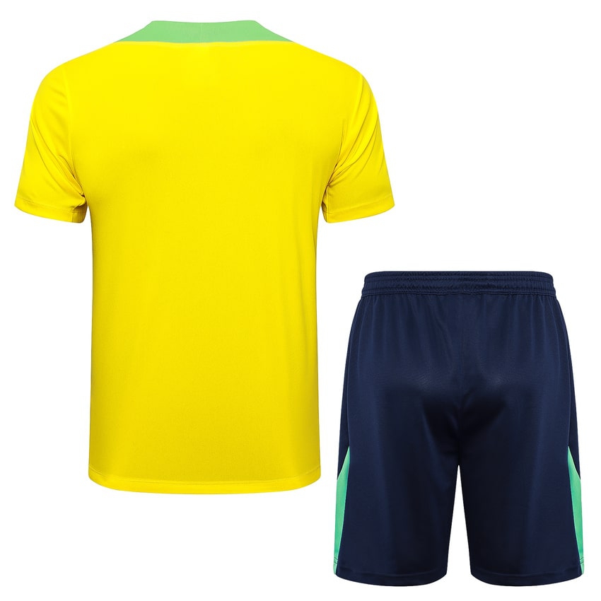 Brazil Men's/Kids' Shorts Jersey Set 24/25 Yellow-League Wear Hub
