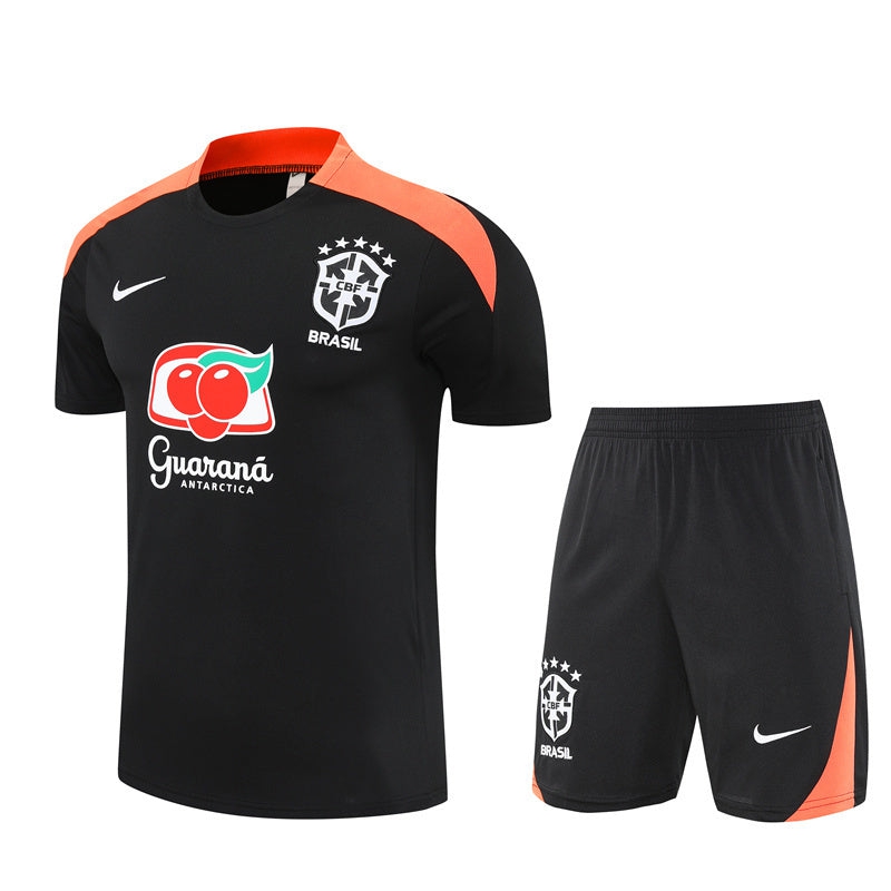 Brazil Men's/Kids' Shorts Jersey Set 25/26 Black-League Wear Hub