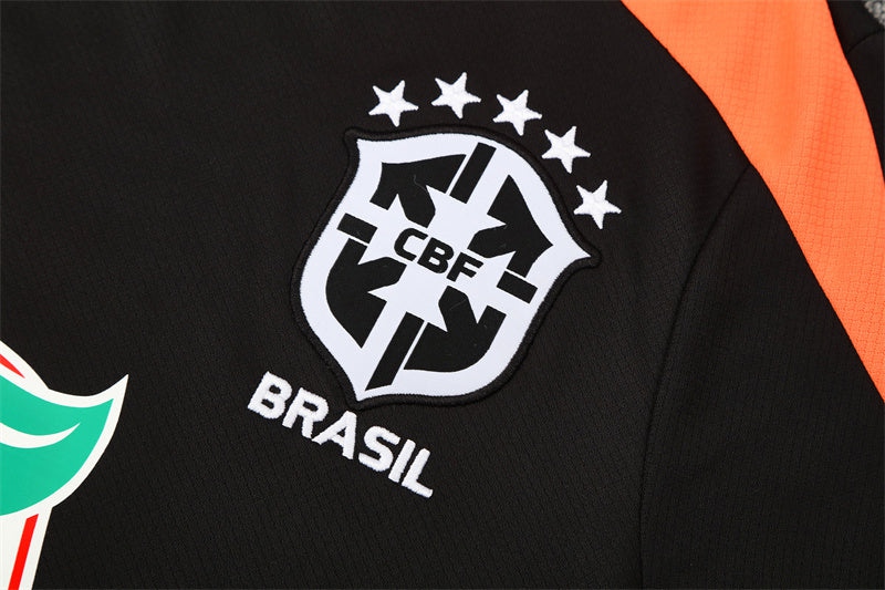Brazil Men's/Kids' Shorts Jersey Set 25/26 Black-League Wear Hub