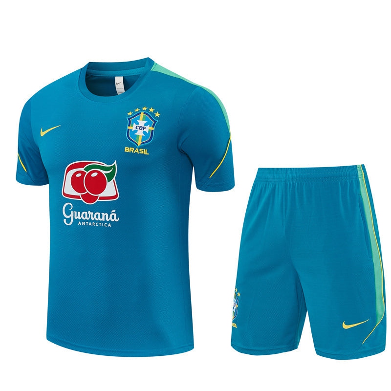 Brazil Men's/Kids' Shorts Jersey Set 26/27 Light Blue-League Wear Hub